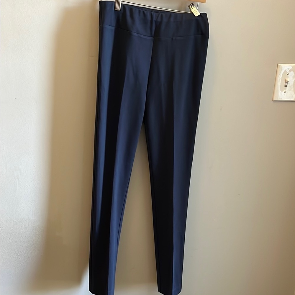 Insight Navy Blue Pants Stretch Size 2 Elastic Waist Pull-On Style